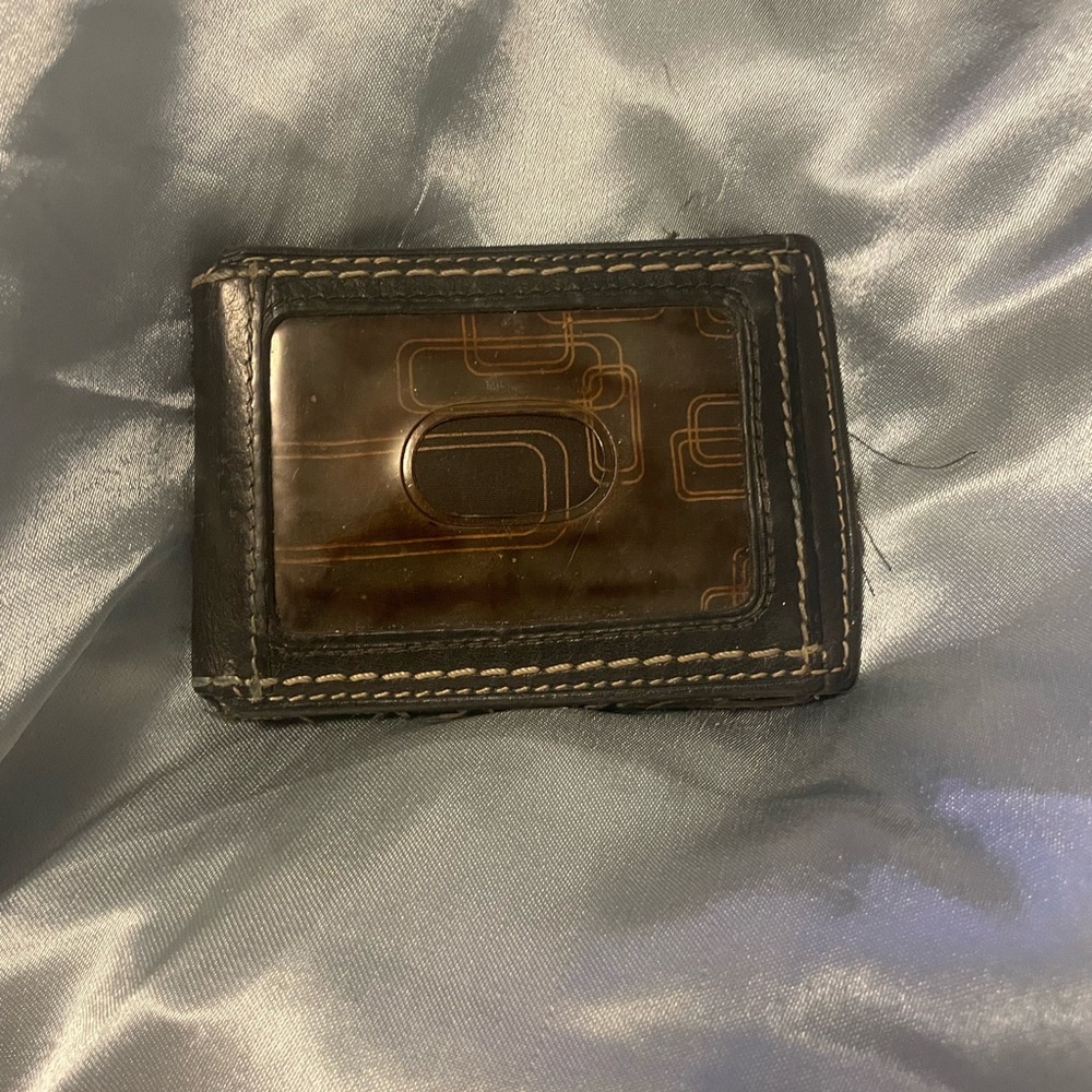 Fossil Black and Brown Money Clip